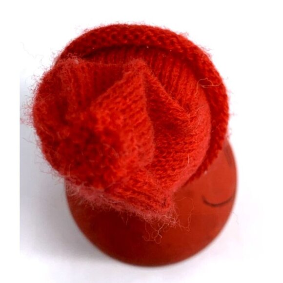 Bo Svensk Swedish Slojd Wood Hand Painted Signed Tomte Pixie Boy 4" FLAW - Picture 8 of 11